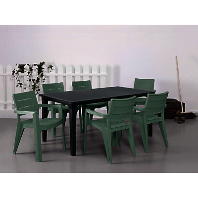 Suntime Ibiza Table & 6 Chairs Set Green